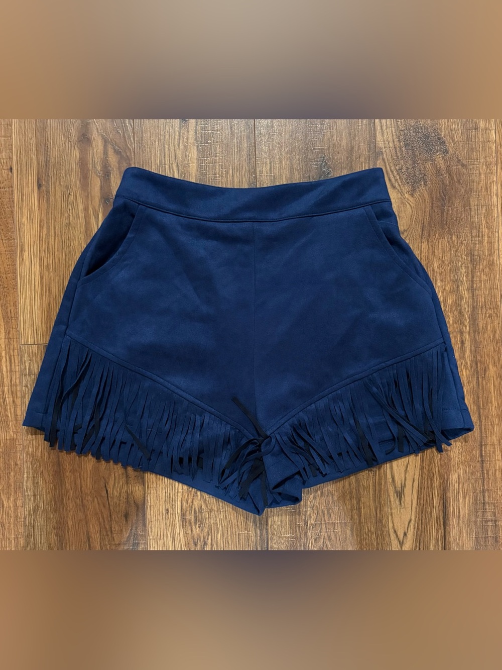 NWT Women's Navy Fringe Shorts Size M